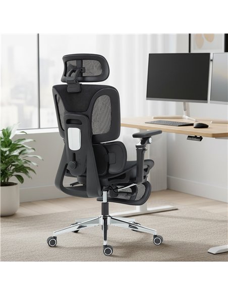 HOMCOM Ergonomic Office Chair, High Back Mesh Desk Chair, Black