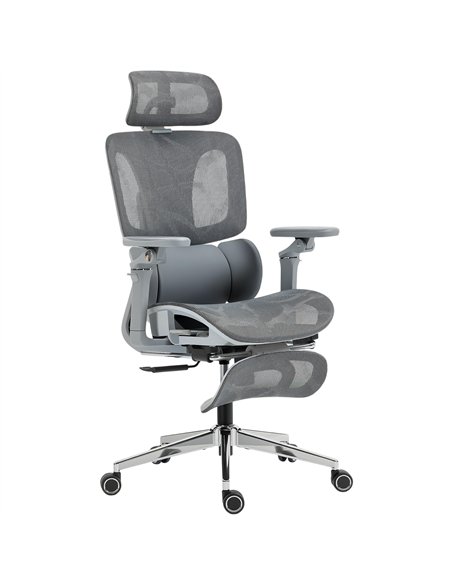 HOMCOM Ergonomic Office Chair, High Back Mesh Desk Chair, Grey