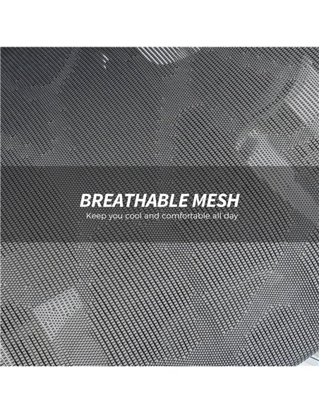 HOMCOM Ergonomic Office Chair, High Back Mesh Desk Chair, Grey