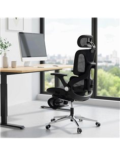 HOMCOM Ergonomic Office Chair, High Back Mesh Desk Chair, Black 2