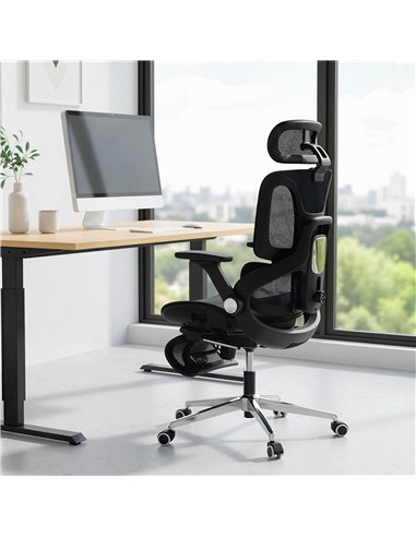 HOMCOM Ergonomic Office Chair, High Back Mesh Desk Chair, Black