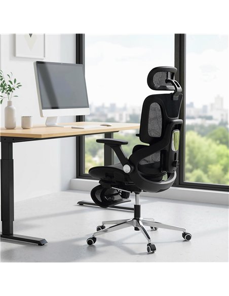 HOMCOM Ergonomic Office Chair, High Back Mesh Desk Chair, Black
