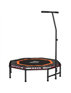 HOMCOM Fitness Trampoline, Bouncer with Adjustable Handle, Max Load 150 kg