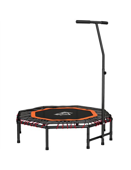 HOMCOM Fitness Trampoline, Bouncer with Adjustable Handle, Max Load 150 kg