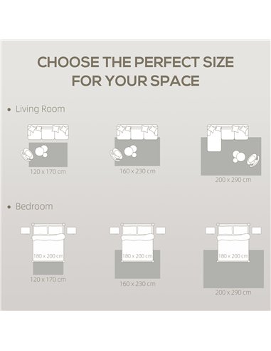 HOMCOM Modern Area Rug, Geometric Pattern Non-Slip Washable Rug, Soft Floor Carpet for Living Room, Bedroom, Dining Room, Home O