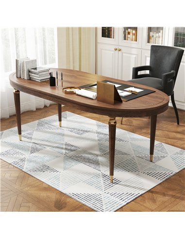 HOMCOM Modern Area Rug, Geometric Pattern Non-Slip Washable Rug, Soft Floor Carpet for Living Room, Bedroom, Dining Room, Home O