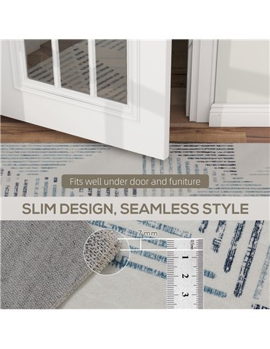 HOMCOM Modern Area Rug, Geometric Pattern Non-Slip Washable Rug, Soft Floor Carpet for Living Room, Bedroom, Dining Room, Home O