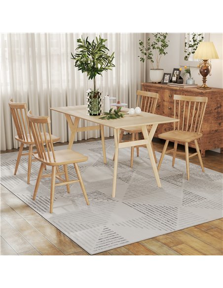 HOMCOM Modern Area Rug, Geometric Pattern Non-Slip Washable Rug, Soft Floor Carpet for Living Room, Bedroom, Dining Room, Home O