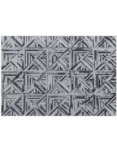 HOMCOM Modern Area Rug, Triangle Pattern Non-Slip Washable Rug, Chenille Floor Carpet for Living Room, Bedroom, Dining Room, Hom