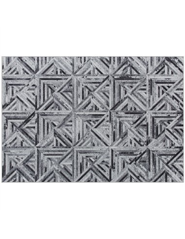 HOMCOM Modern Area Rug, Triangle Pattern Non-Slip Washable Rug, Chenille Floor Carpet for Living Room, Bedroom, Dining Room, Hom