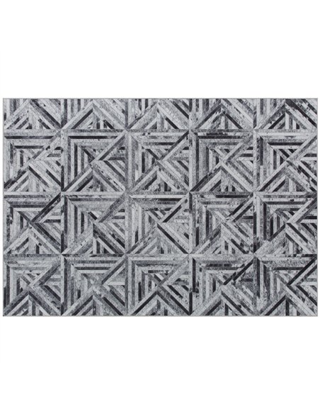 HOMCOM Modern Area Rug, Triangle Pattern Non-Slip Washable Rug, Chenille Floor Carpet for Living Room, Bedroom, Dining Room, Hom