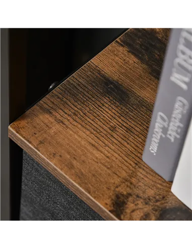 HOMCOM 3 Drawer Storage Chest Unit Home Cabinet w/ Shelves Home Living Room Bedroom Entryway Living Furniture, Black