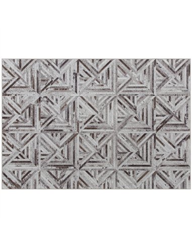 HOMCOM Modern Area Rug, Triangle Pattern Non-Slip Washable Rug, Chenille Floor Carpet for Living Room, Bedroom, Dining Room, Hom