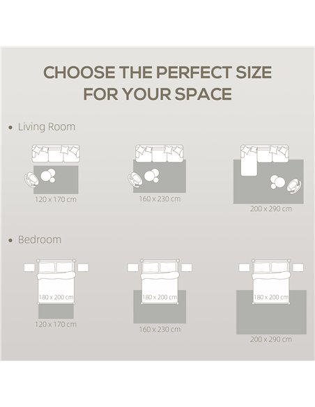 HOMCOM Modern Area Rug, Triangle Pattern Non-Slip Washable Rug, Chenille Floor Carpet for Living Room, Bedroom, Dining Room, Hom