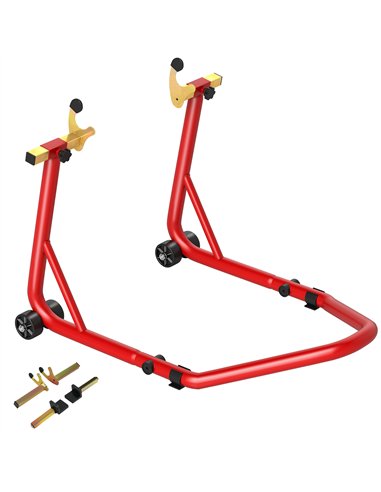 HOMCOM Motorcycle Rear Wheel Stand, 544 kg Capacity Heavy Duty Steel Motorbike Motorcycle Paddock Stand Lift with Adjustable U +