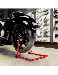 HOMCOM Motorcycle Rear Wheel Stand, 544 kg Capacity Heavy Duty Steel Motorbike Motorcycle Paddock Stand Lift with Adjustable U + 2