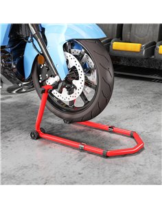 HOMCOM Motorcycle Stand, Front/Rear Paddock Stand, with 390 kg Weight Capacity, Red 2
