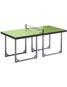 HOMCOM 6ft Table Tennis Table, Ping Pong Table with Net, Foldable and Portable Ping Pong Set for Indoor Outdoor Use, Easy Assemb