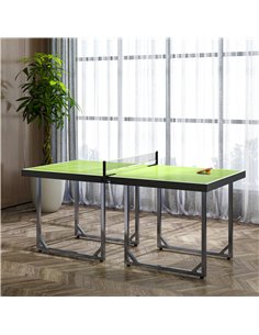 HOMCOM 6ft Table Tennis Table, Ping Pong Table with Net, Foldable and Portable Ping Pong Set for Indoor Outdoor Use, Easy Assemb 2