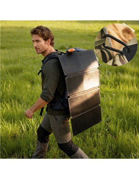 HOMCOM 36W Foldable Solar Panel, Portable Solar Charger Type-C to USB-A Charging Port, Power Supply for Outdoor