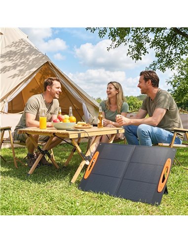HOMCOM 100W Portable Solar Panel, Foldable Solar Charger with USB-A & USB-C Fast Charging Output, IP67 Waterproof for Mobile Pho