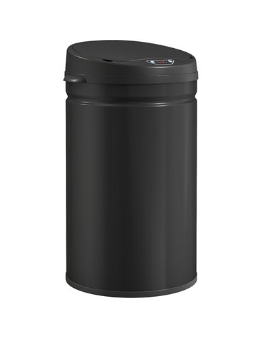 HOMCOM 30L Stainless Steel Sensor Bin - Black