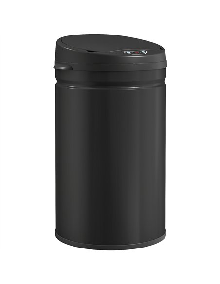 HOMCOM 30L Stainless Steel Sensor Bin - Black