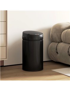 HOMCOM 30L Stainless Steel Sensor Bin - Black 2