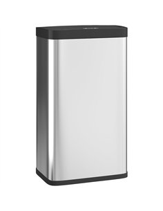 HOMCOM 45L Stainless Steel Sensor Bin - Silver Tone