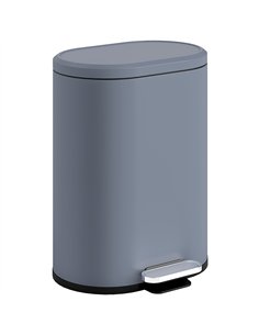 HOMCOM 30 L Modern Curved Kitchen Bin - Grey