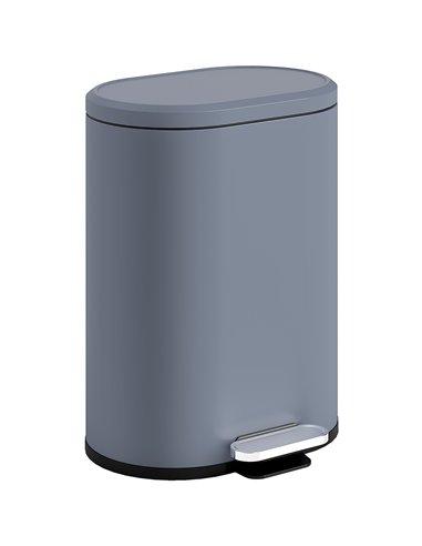 HOMCOM 30 L Modern Curved Kitchen Bin - Grey