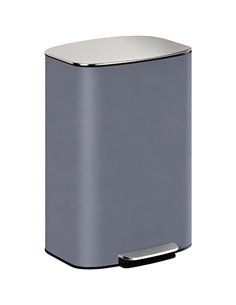 HOMCOM 50L Kitchen Bin with Soft-Close Lid and Stay-Open Function, Stainless Steel Pedal Bin with Removable Inner Bucket, Carry 