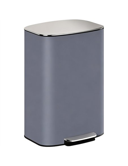 HOMCOM 50L Kitchen Bin with Soft-Close Lid and Stay-Open Function, Stainless Steel Pedal Bin with Removable Inner Bucket, Carry 