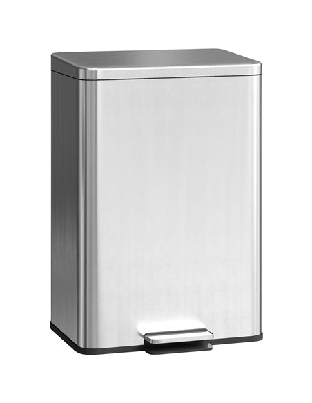 HOMCOM 20L Kitchen Bin with Soft-Close Lid and Stay-Open Function, Stainless Steel Pedal Bin with Removable Inner Bucket for Kit