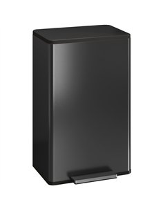 HOMCOM 45L Kitchen Bin, Pedal Bin with Soft-Close and Stay-Open Lid, Removable Inner Bucket, Odor Control for Kitchen, Office