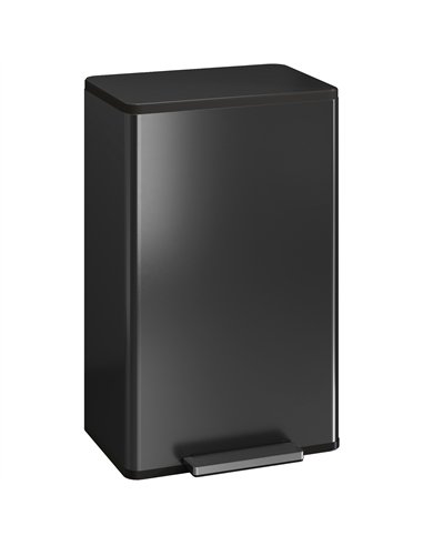 HOMCOM 45L Kitchen Bin, Pedal Bin with Soft-Close and Stay-Open Lid, Removable Inner Bucket, Odor Control for Kitchen, Office