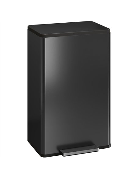 HOMCOM 45L Kitchen Bin, Pedal Bin with Soft-Close and Stay-Open Lid, Removable Inner Bucket, Odor Control for Kitchen, Office