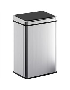 HOMCOM 40L Sensor Bin with Quiet Soft-Close Lid, Automatic Touchless Motion Sensor Kitchen Bin with Fingerprint Resistant Stainl