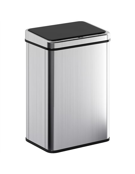 HOMCOM 40L Sensor Bin with Quiet Soft-Close Lid, Automatic Touchless Motion Sensor Kitchen Bin with Fingerprint Resistant Stainl