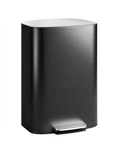 HOMCOM 50L Kitchen Bin with Soft-Close Lid and Stay-Open Function, Stainless Steel Pedal Bin with Removable Inner Bucket, Carry 