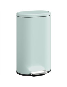 HOMCOM 30 L Modern Curved Kitchen Bin - Green