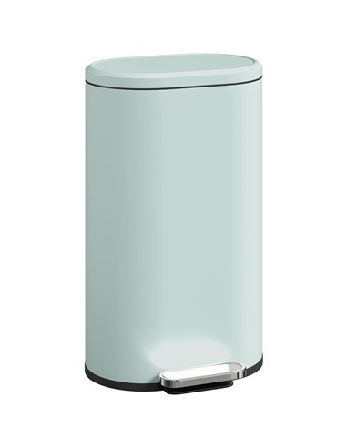HOMCOM 30 L Modern Curved Kitchen Bin - Green