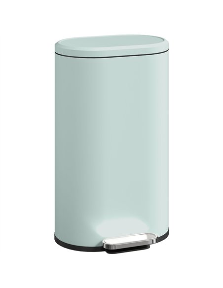 HOMCOM 30 L Modern Curved Kitchen Bin - Green