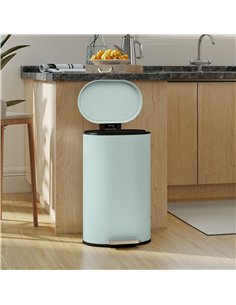 HOMCOM 30 L Modern Curved Kitchen Bin - Green 2