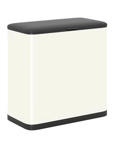 HOMCOM 8L Hanging Kitchen Bin, Rubbish bin with Lid and Removable Inner Bucket for Kitchen Cabinet Door, Under Sink, Office