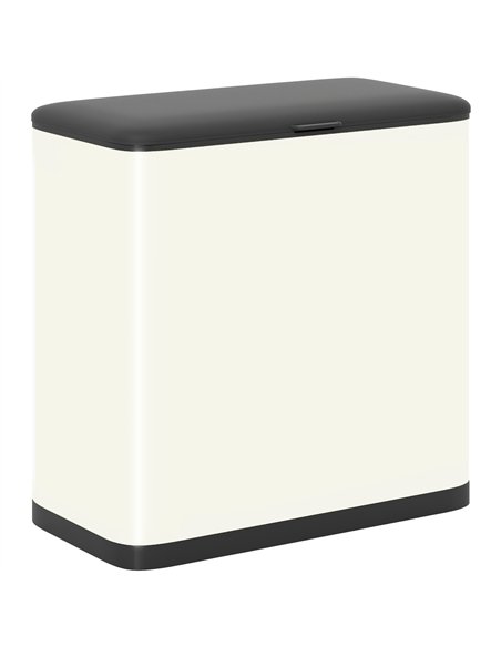 HOMCOM 8L Hanging Kitchen Bin, Rubbish bin with Lid and Removable Inner Bucket for Kitchen Cabinet Door, Under Sink, Office