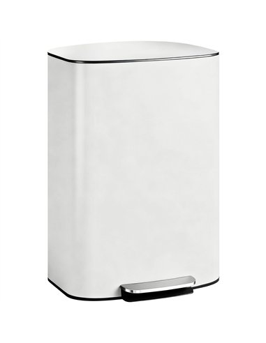 HOMCOM 50L Kitchen Bin with Soft-Close Lid and Stay-Open Function, Stainless Steel Pedal Bin with Removable Inner Bucket, Carry 