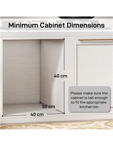 HOMCOM Pull Out Bin, Under Sink Bin - 2 Removable Compartments (15L Each) for 400mm Cabinets, Light Grey