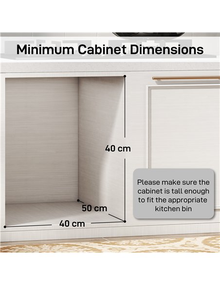 HOMCOM Pull Out Bin, Under Sink Bin - 2 Removable Compartments (15L Each) for 400mm Cabinets, Light Grey