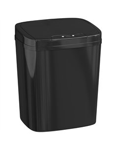 HOMCOM 15L Sensor Bin, Automatic Touchless Kitchen Bin, Easy Clean, Battery Operated for Home Office, Bedroom, Bathroom, Black